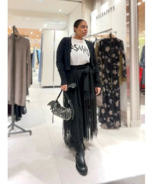 ALLSAINTS(オールセインツ)の「ALLY TULLE MIDI SKIRT | ALLY チュール ミディ スカート(スカート・レディース・ブラック・4/6/8/10)」の10枚目の写真