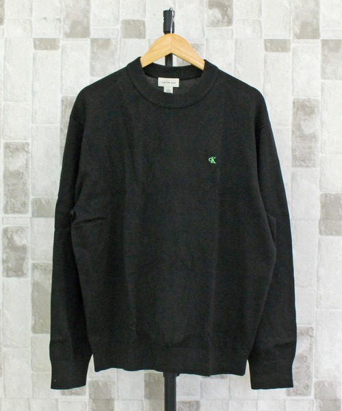 Calvin Klein（カルバン・クライン）の「CKJ コットンイージーフィットクルーネックセーター ニット LS COTTON EASY FIT CREWNK SWEATER（ニット/セーター・メンズ・ブラック/ブルー/グレー・XL/L/M）」の4枚目の写真