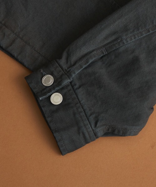 PUBLIC TOKYO（パブリックトウキョウ）の「PUBLIC DENIM BLOUSON/デニムジップブルゾン 　/日本製/岡山デニム/ブリーチ/オーバーダイ/セットアップ（ブルゾン・メンズ・ピンクベージュ/ダークブラウン・1/2）」の22枚目の写真