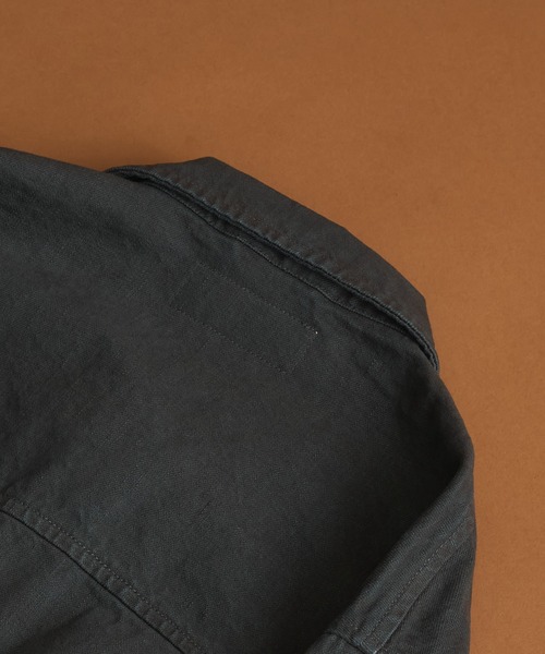 PUBLIC TOKYO（パブリックトウキョウ）の「PUBLIC DENIM BLOUSON/デニムジップブルゾン 　/日本製/岡山デニム/ブリーチ/オーバーダイ/セットアップ（ブルゾン・メンズ・ピンクベージュ/ダークブラウン・1/2）」の19枚目の写真