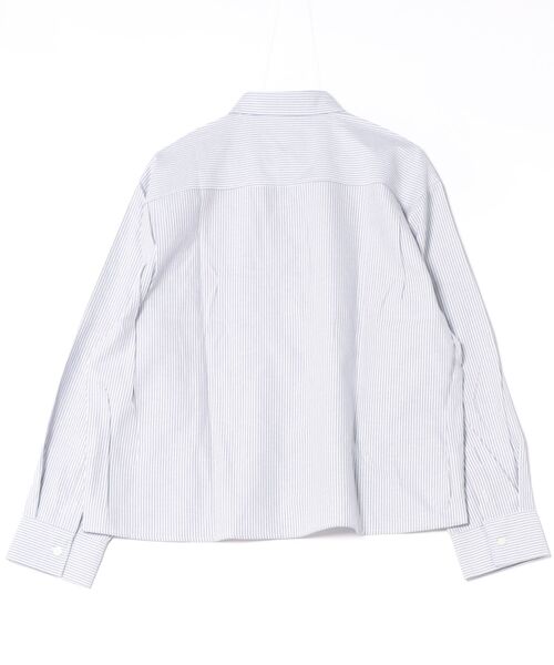 a.p.o.v.(エーピーオービー)の「a.p.o.v. クロップド丈オックスフォードストライプシャツ(シャツ/ブラウス・メンズ・ブルー/ブラック/ピンク・ONESIZE)」の4枚目の写真