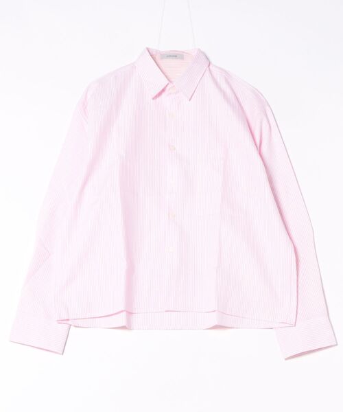 a.p.o.v.(エーピーオービー)の「a.p.o.v. クロップド丈オックスフォードストライプシャツ(シャツ/ブラウス・メンズ・ブルー/ブラック/ピンク・ONESIZE)」の6枚目の写真