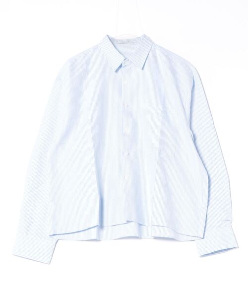 a.p.o.v.(エーピーオービー)の「a.p.o.v. クロップド丈オックスフォードストライプシャツ(シャツ/ブラウス・メンズ・ブルー/ブラック/ピンク・ONESIZE)」の10枚目の写真