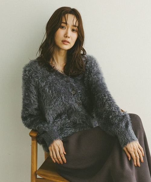 セール】シャギーカーディガン＊スカートSET/579504（ワンピース