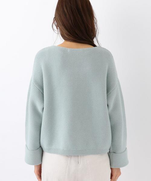 Another Edition（アナザーエディション）の「ガーターニットプルオーバー/ AEMFC C ガーター PO◆（ニット/セーター・レディース・オフホワイト/ベージュ/ライム・フリー）」の4枚目の写真