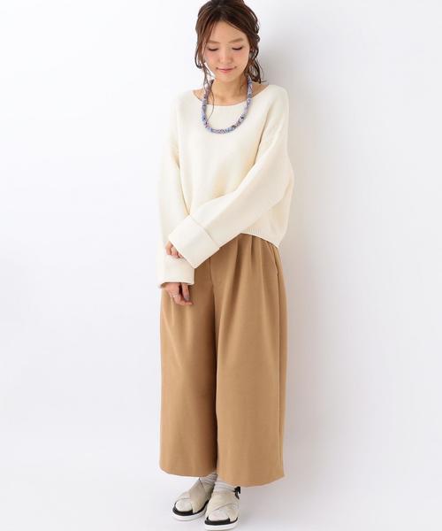 Another Edition（アナザーエディション）の「ガーターニットプルオーバー/ AEMFC C ガーター PO◆（ニット/セーター・レディース・オフホワイト/ベージュ/ライム・フリー）」の11枚目の写真