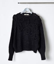 Chain Flower Knit Tops / チェーンフラワーニットトップス