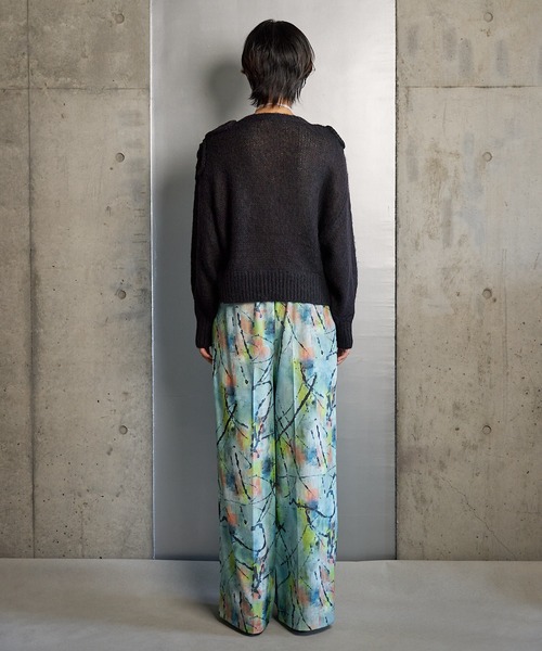 RUMCHE(ラムシェ)の「Chain Flower Knit Tops / チェーンフラワーニットトップス(ニット/セーター・レディース・ブラック/グレー/ホワイト・FREE)」の12枚目の写真