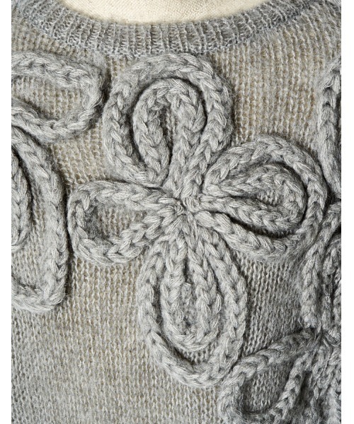 RUMCHE(ラムシェ)の「Chain Flower Knit Tops / チェーンフラワーニットトップス(ニット/セーター・レディース・ブラック/グレー/ホワイト・FREE)」の19枚目の写真