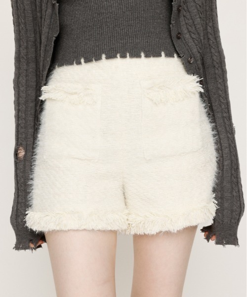 FLUFFY TWEED S/PT フラッフィー ツイード ショートパンツ 秋服 冬服