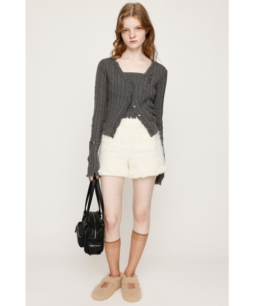 SLY（スライ）の「FLUFFY TWEED S/PT フラッフィー ツイード ショート