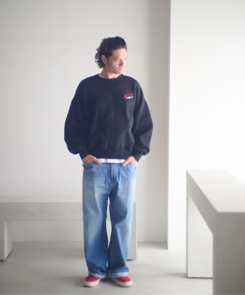 ADAM PATEK(アダムパテック)の「ADAMPATEK/archive shaggy crest crewneck/ジャガードシャギークルーネック(AP2521027)(ニット/セーター・レディース・ブラック×イエロー/ブラック×レッド・1/2)」の19枚目の写真