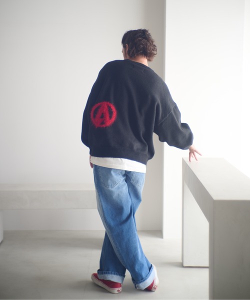 ADAM PATEK(アダムパテック)の「ADAMPATEK/archive shaggy crest crewneck/ジャガードシャギークルーネック(AP2521027)(ニット/セーター・レディース・ブラック×イエロー/ブラック×レッド・1/2)」の21枚目の写真