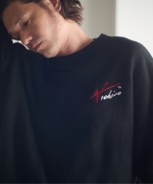 ADAM PATEK(アダムパテック)の「ADAMPATEK/archive shaggy crest crewneck/ジャガードシャギークルーネック(AP2521027)(ニット/セーター・レディース・ブラック×イエロー/ブラック×レッド・1/2)」の10枚目の写真