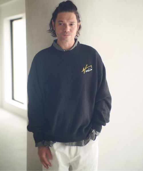 ADAM PATEK(アダムパテック)の「ADAMPATEK/archive shaggy crest crewneck/ジャガードシャギークルーネック(AP2521027)(ニット/セーター・レディース・ブラック×イエロー/ブラック×レッド・1/2)」の17枚目の写真