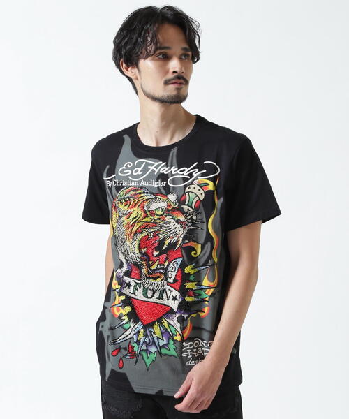 Ed Hardy/エド ハーディー/ECST SS TEE_TIGER（Tシャツ/カットソー
