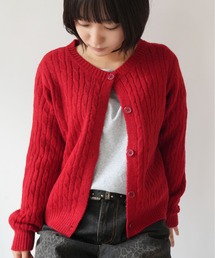 SORUTT（ソルト）の「【 SORUTT / ソルト 】 ケーブル編み クルーネック ショート カーディガン #_（カーディガン/ボレロ）」