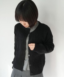 SORUTT（ソルト）の「【 SORUTT / ソルト 】 ケーブル編み クルーネック ショート カーディガン #_（カーディガン/ボレロ）」