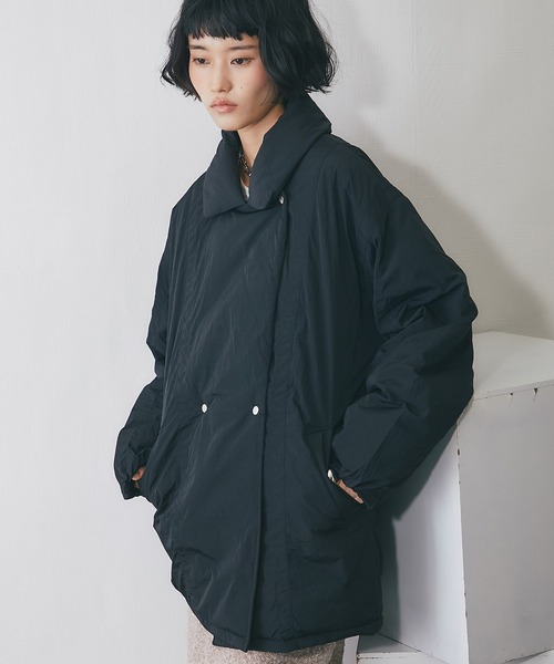 ジャケット・アウター SOELLE DRAWSTRING QUILTING COAT セール】中綿テーラードコート（ダウンジャケット/コート）｜ANOTHER S