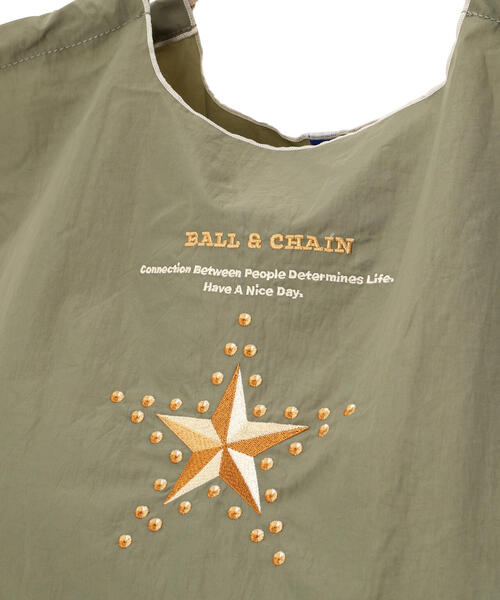 Ball&Chain（ボールアンドチェーン）の「Ball&Chain(ボールアンドチェーン) The first star/Lサイズ（エコバッグ/サブバッグ・レディース・ブラック/アイボリー/グレー・F）」の7枚目の写真