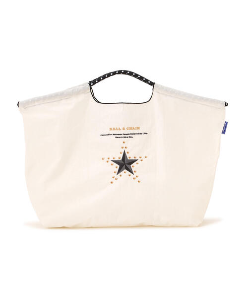 Ball&Chain（ボールアンドチェーン）の「Ball&Chain(ボールアンドチェーン) The first star/Lサイズ（エコバッグ/サブバッグ・レディース・ブラック/アイボリー/グレー・F）」の13枚目の写真