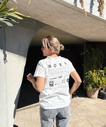 HISTORICAL LOGO LINE /ロキシーバックプリントロゴ半袖Tシャツ
