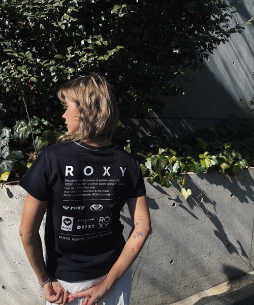 ROXY(ロキシー)の「HISTORICAL LOGO LINE /ロキシーバックプリントロゴ半袖Tシャツ(Tシャツ/カットソー・レディース・ホワイト/ミント/ブラック・SMALL/MEDIUM/LARGE)」の1枚目の写真