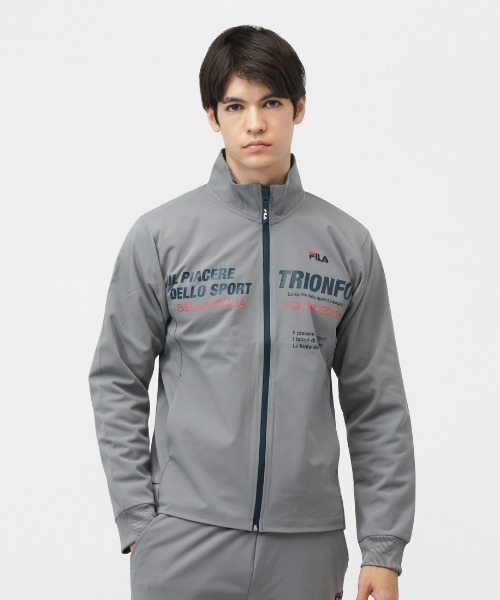 FILA（フィラ）の「フィラ FILA メンズジャージジャケット（ジャージ・メンズ・ネイビー/グレー/ブラック・M/L/LL）」の2枚目の写真