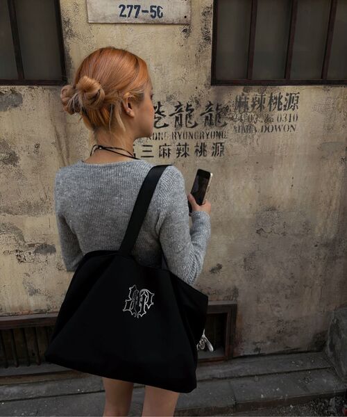 BLACKPURPLE(ブラックパープル)の「クリスタルダブルサイドバッグ BP Crystal DoubleSide Bag(ショルダーバッグ・レディース・ブラック・FREE)」の10枚目の写真