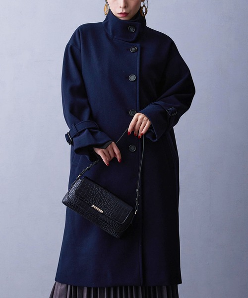 NICOLE white（ニコルホワイト）の「スタンドコート（その他アウター・レディース・ブラック/ライトグレー/ネイビー・FREE）」の3枚目の写真