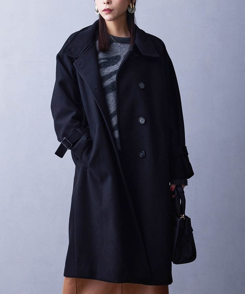 NICOLE white（ニコルホワイト）の「スタンドコート（その他アウター・レディース・ブラック/ライトグレー/ネイビー・FREE）」の2枚目の写真