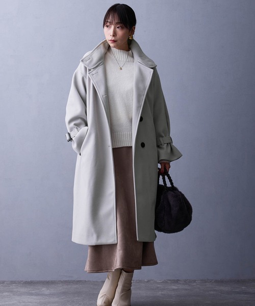 NICOLE white（ニコルホワイト）の「スタンドコート（その他アウター・レディース・ブラック/ライトグレー/ネイビー・FREE）」の7枚目の写真