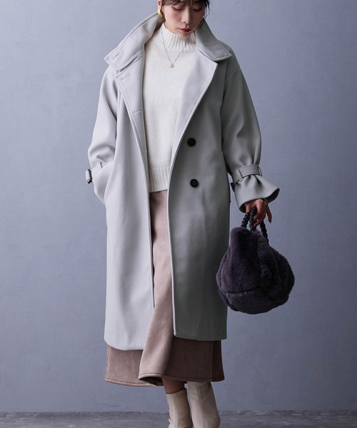 NICOLE white（ニコルホワイト）の「スタンドコート（その他アウター・レディース・ブラック/ライトグレー/ネイビー・FREE）」の8枚目の写真