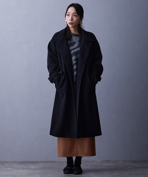 NICOLE white（ニコルホワイト）の「スタンドコート（その他アウター・レディース・ブラック/ライトグレー/ネイビー・FREE）」の4枚目の写真