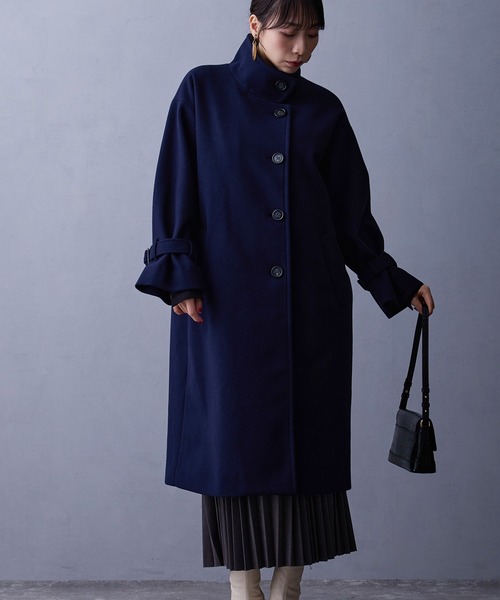 NICOLE white（ニコルホワイト）の「スタンドコート（その他アウター・レディース・ブラック/ライトグレー/ネイビー・FREE）」の6枚目の写真