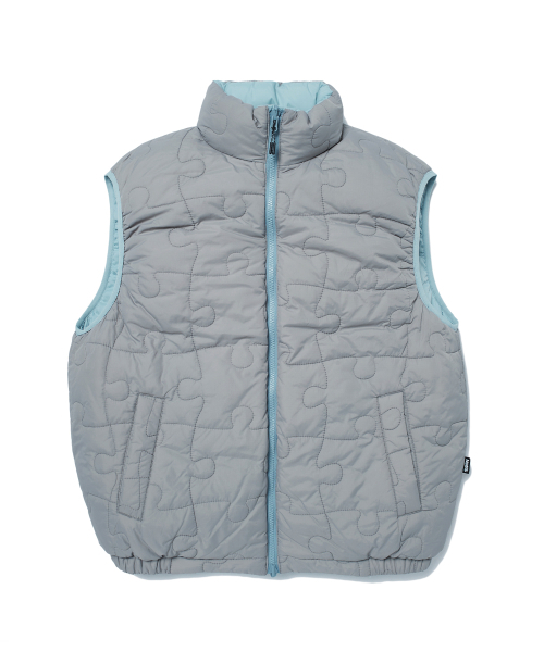 WKNDRS(ウィーキャンドース)の「PUZZLE PUFFER VEST (L.BLUE)(ダウンベスト・レディース・その他・MEDIUM/LARGE/X-LARGE)」の2枚目の写真
