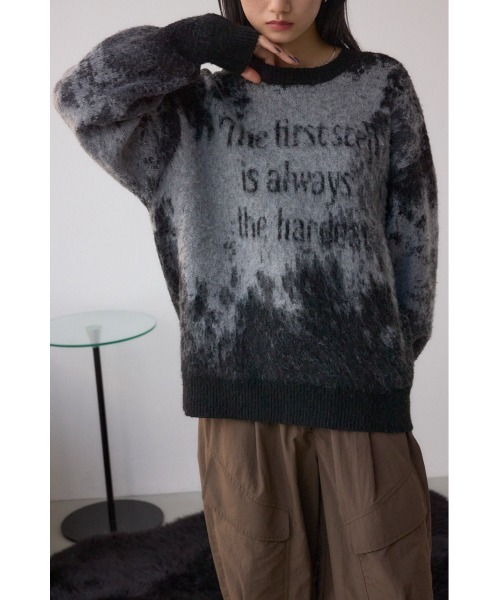 AZUL by moussy（アズールバイマウジー）の「グラデーションジャガードニット（ニット/セーター・レディース・ブラック系その他/ブラウン系その他/ピンク系その他・FREE）」の20枚目の写真