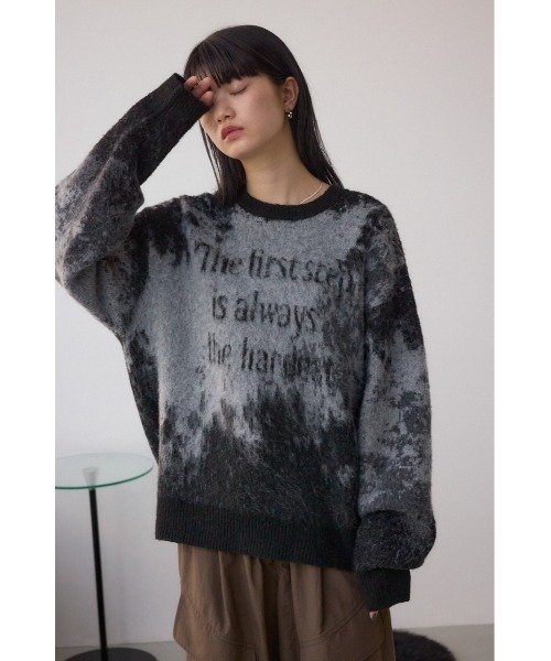 AZUL by moussy（アズールバイマウジー）の「グラデーションジャガードニット（ニット/セーター・レディース・ブラック系その他/ブラウン系その他/ピンク系その他・FREE）」の22枚目の写真