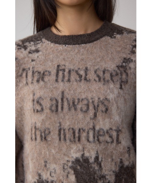 AZUL by moussy（アズールバイマウジー）の「グラデーションジャガードニット（ニット/セーター・レディース・ブラック系その他/ブラウン系その他/ピンク系その他・FREE）」の4枚目の写真