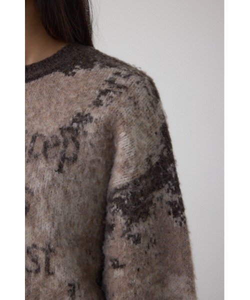 AZUL by moussy（アズールバイマウジー）の「グラデーションジャガードニット（ニット/セーター・レディース・ブラック系その他/ブラウン系その他/ピンク系その他・FREE）」の5枚目の写真