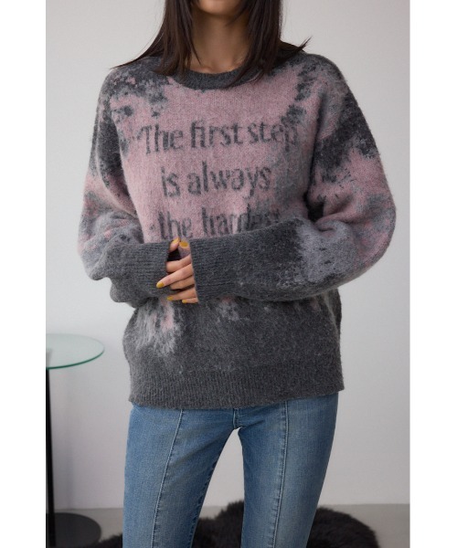 AZUL by moussy（アズールバイマウジー）の「グラデーションジャガードニット（ニット/セーター・レディース・ブラック系その他/ブラウン系その他/ピンク系その他・FREE）」の8枚目の写真