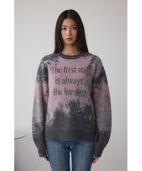 AZUL by moussy（アズールバイマウジー）の「グラデーションジャガードニット（ニット/セーター・レディース・ブラック系その他/ブラウン系その他/ピンク系その他・FREE）」の12枚目の写真