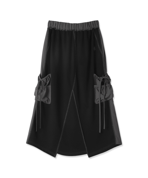 AVANDRESS（アバンドレス ）の「Y タスラン カラーリング ロングスカート BLACK x CHARCOAL（スカート・レディース・チャコールグレー×ブラック・SMALL/MEDIUM）」の2枚目の写真