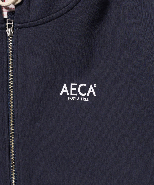 AECA(エイカ)の「AECA SIGNATURE ZIP UP HOODIE-NAVY(パーカー・レディース・その他・SMALL/MEDIUM/LARGE/X-LARGE)」の6枚目の写真