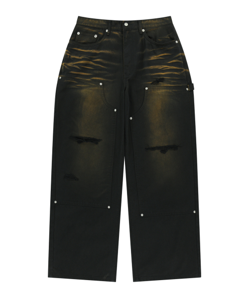 AAKAM(アーカム)の「Dirty Washed Double Knee Cotton Pants (Black)(その他パンツ・レディース・その他・1/2)」の15枚目の写真
