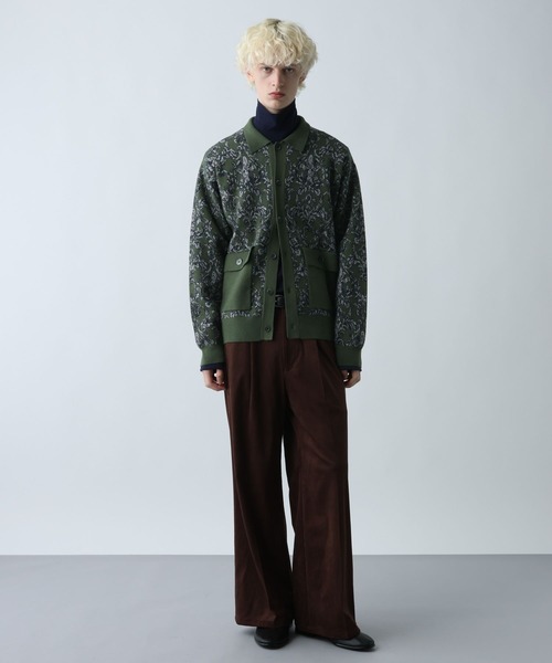 HARE（ハレ）の「ダマスクガラニットシャツ(HARE)（ニット/セーター・メンズ・グレー/ブラック/グリーン・FREE）」の11枚目の写真