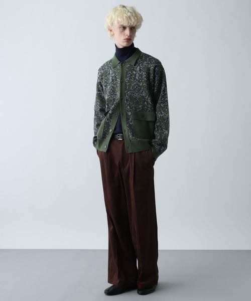 HARE（ハレ）の「ダマスクガラニットシャツ(HARE)（ニット/セーター・メンズ・グレー/ブラック/グリーン・FREE）」の12枚目の写真