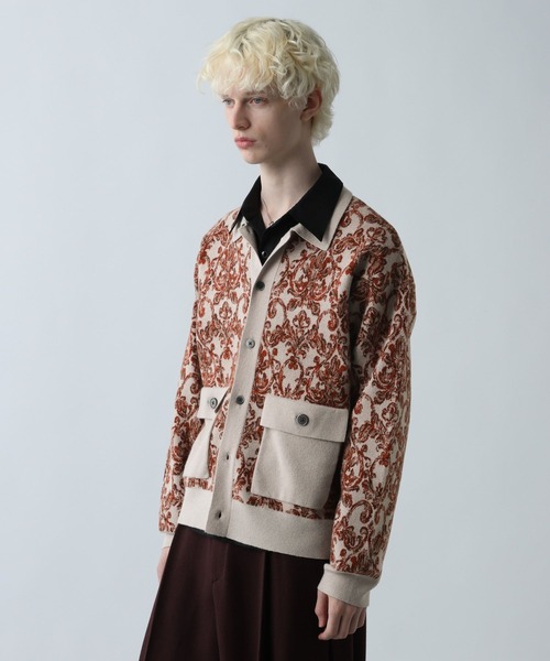 HARE（ハレ）の「ダマスクガラニットシャツ(HARE)（ニット/セーター・メンズ・グレー/ブラック/グリーン・FREE）」の19枚目の写真