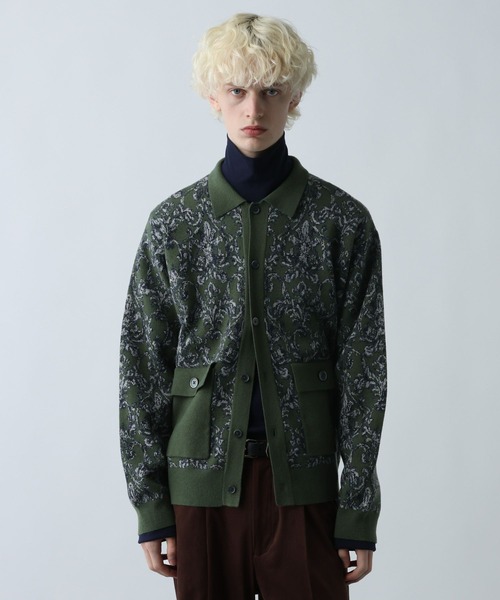 HARE（ハレ）の「ダマスクガラニットシャツ(HARE)（ニット/セーター・メンズ・グレー/ブラック/グリーン・FREE）」の21枚目の写真