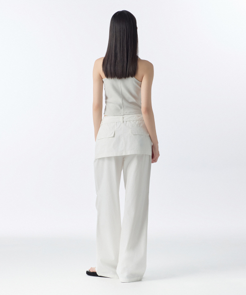 MUSINSA STANDARD WOMAN（ムシンサスタンダードウーマン）の「ウィメンズラップスカートパラシュートパンツ[ホワイト]（その他パンツ・レディース・その他・30/24/26/28）」の3枚目の写真
